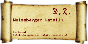 Weissberger Katalin névjegykártya