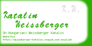 katalin weissberger business card